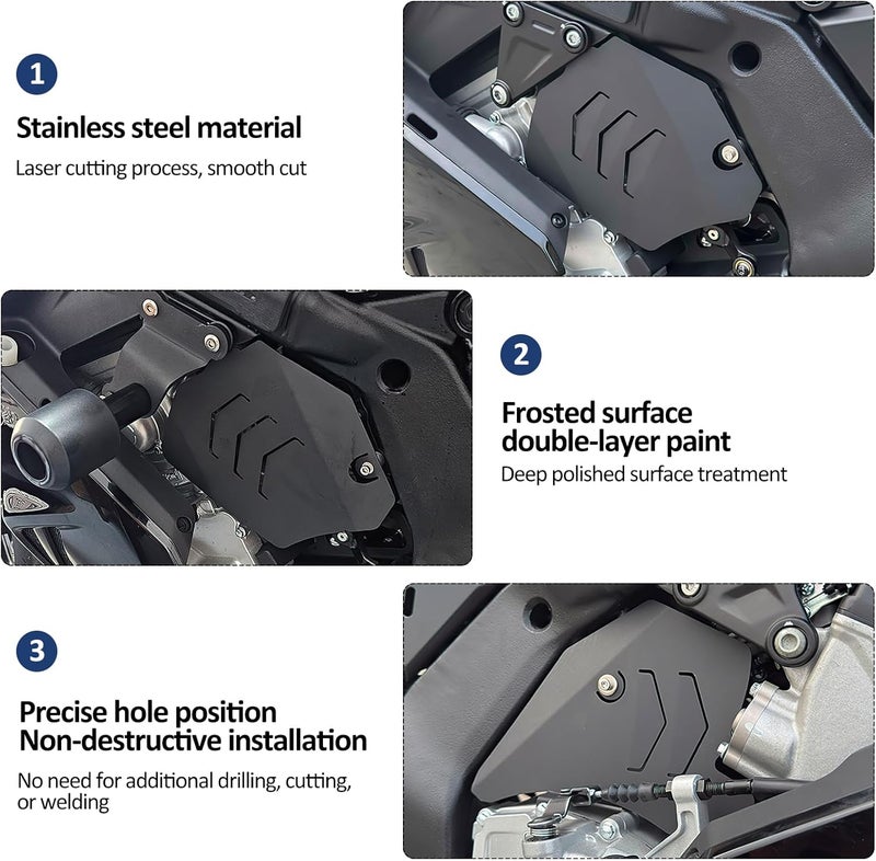 XIDAODIT Motorcycle Engine Guard Frame Protector Body Dust Shield Compatible with CFMOTO 675SR 675SR-R 675SRR 675SS 675 SR SRR SR-R 675NK - Image 4